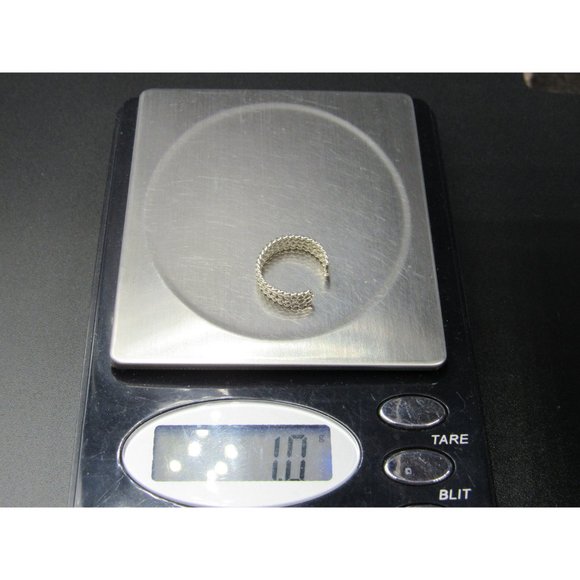 Size 2.25 Sterling Silver Cute Small Pattern Toe Band Ring - Picture 5 of 5